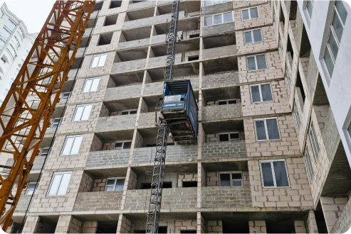 Construction building interior